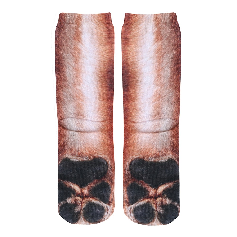 Chaussettes Drôles Pattes De Chien 3D - Pour Hommes Et Femmes - Cadeau Original Pour Amoureux Des Animaux - Taille Unique Jusqu'au 45