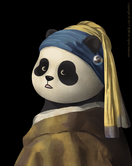 inondations - Page 3 Panda-tableau-peinture-10