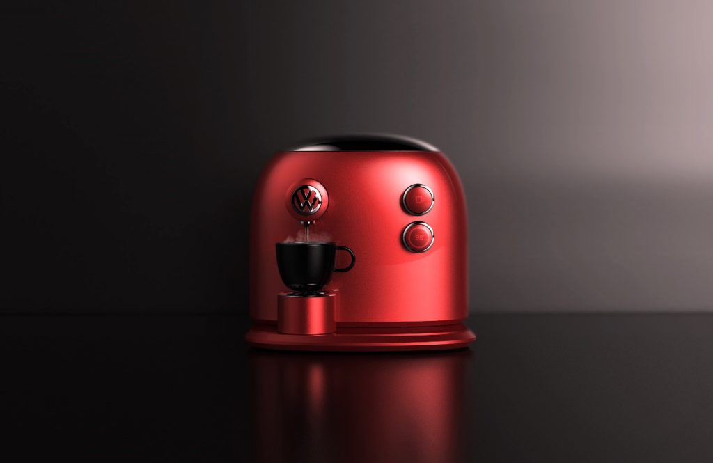 Cette machine à café Volkswagen rend hommage au design de la Coccinelle