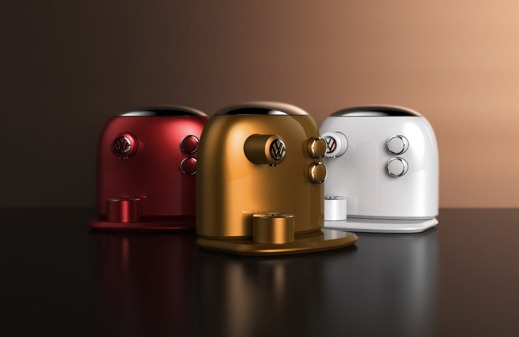 Cette machine à café Volkswagen rend hommage au design de la Coccinelle