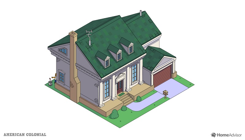 Il imagine la maison des Simpson dans 7 styles architecturaux différents