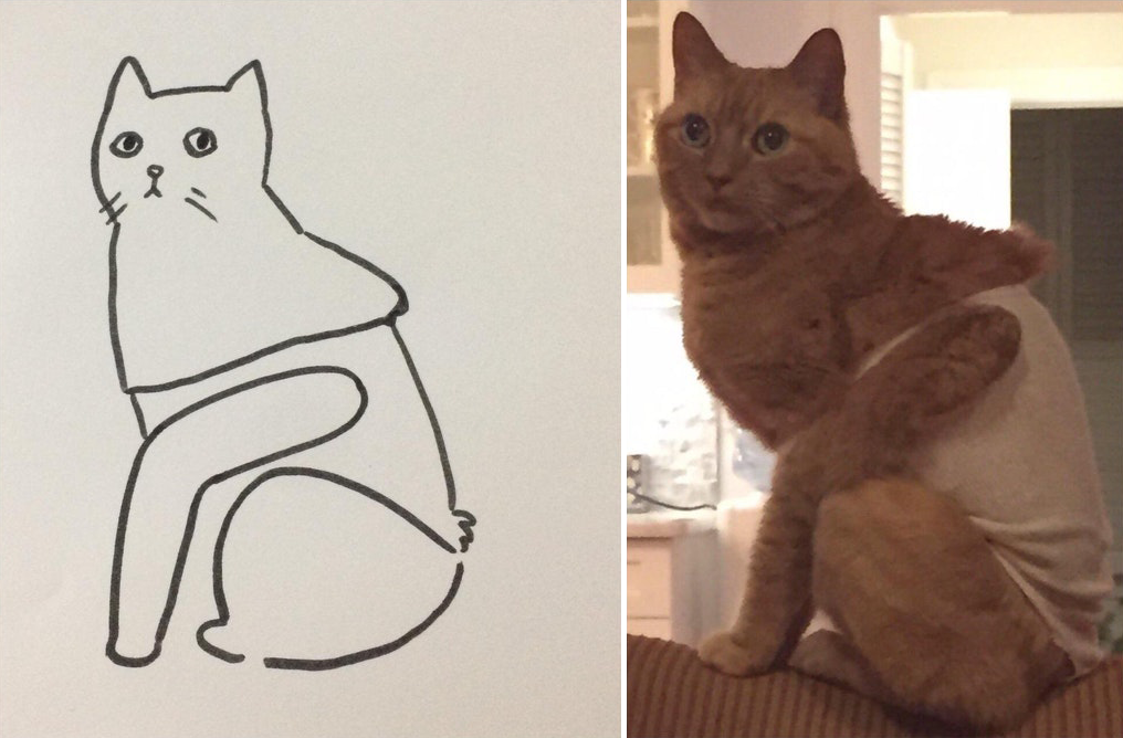 Minimal Cat Art : les chats minimalistes dessinés sur Reddit