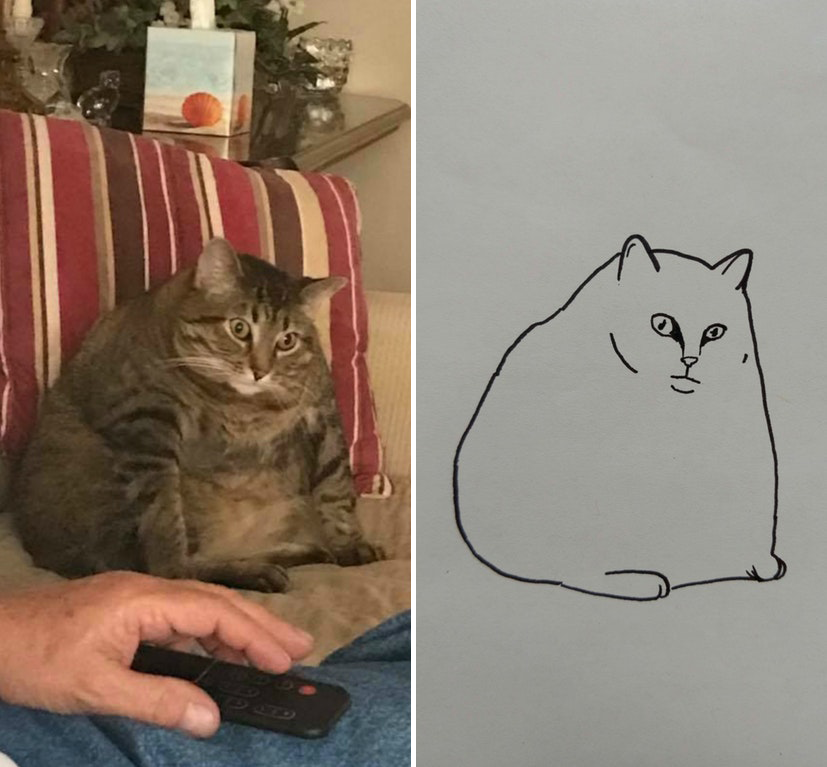 Minimal Cat Art : les chats minimalistes dessinés sur Reddit