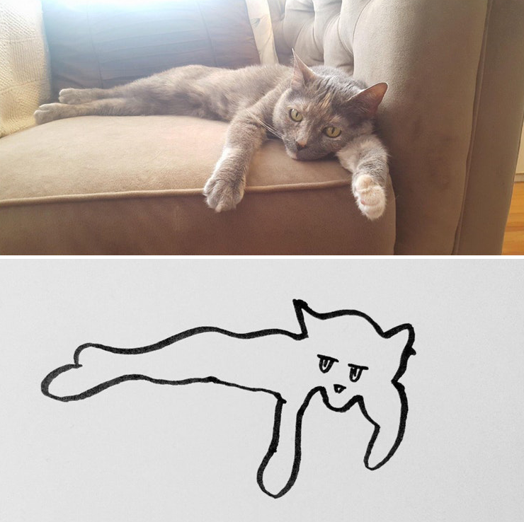 Minimal Cat Art : les chats minimalistes dessinés sur Reddit