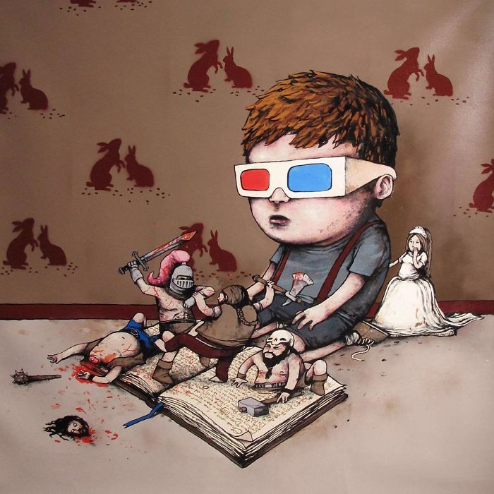 Illustrations sarcastiques de notre société par Dran : le Banksy français