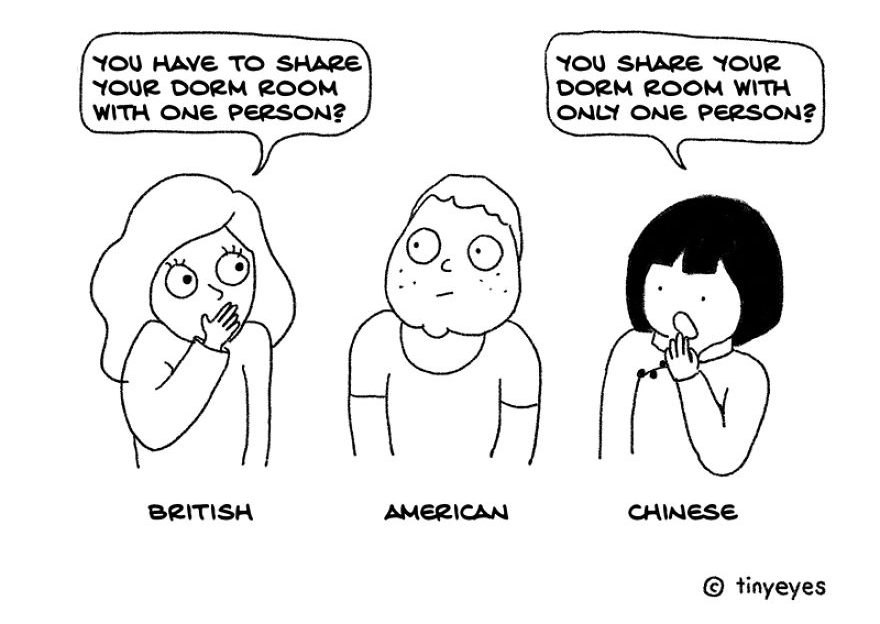 Tiny Eyes compare la culture asiatique et occidentale avec des dessins amusants
