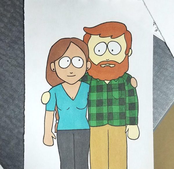 Il Dessine Son Couple Dans 10 Styles Graphiques De Dessins Animés Célèbres