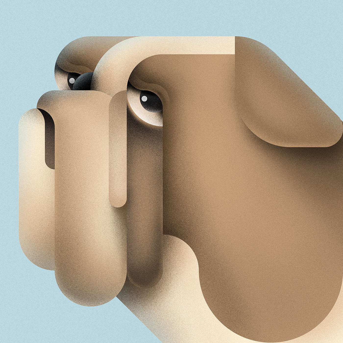Ces animaux géométriques sont dessinés à base de traits et de cercles