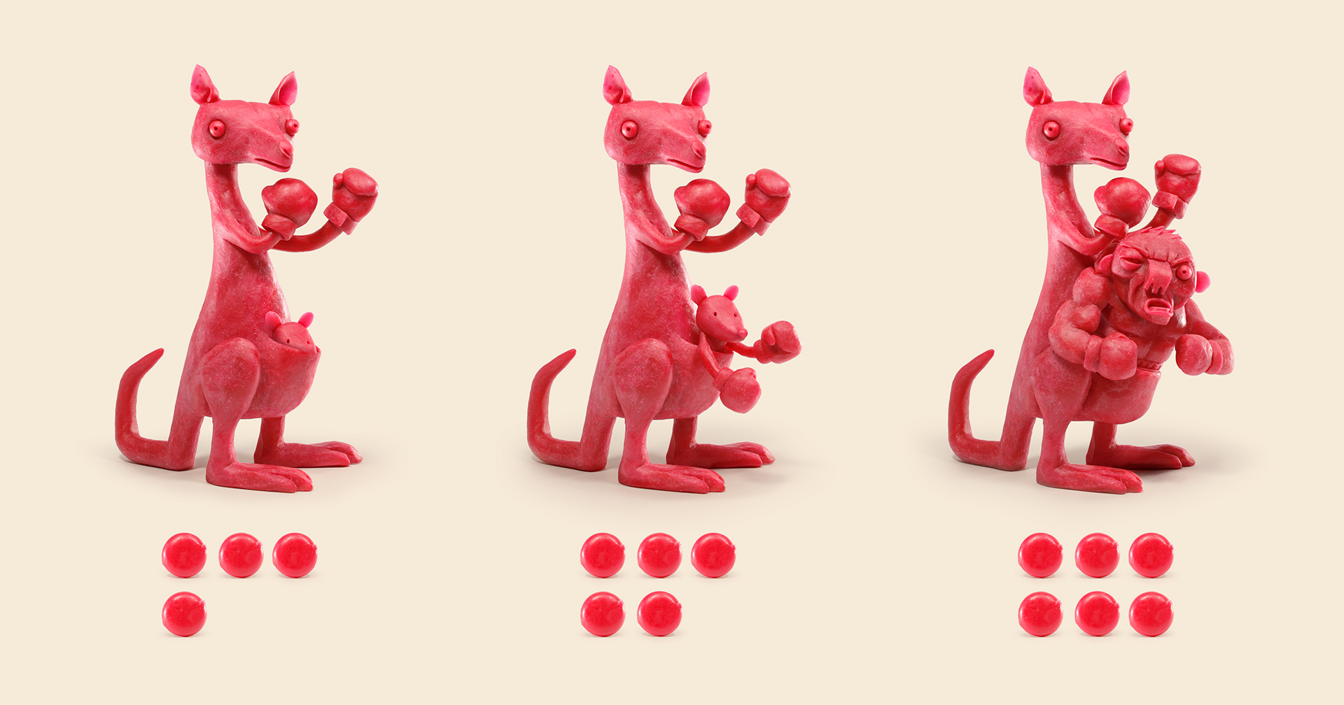 Gianluca Maruotti joue avec la peau des Babybel pour faire évoluer des sculptures amusantes