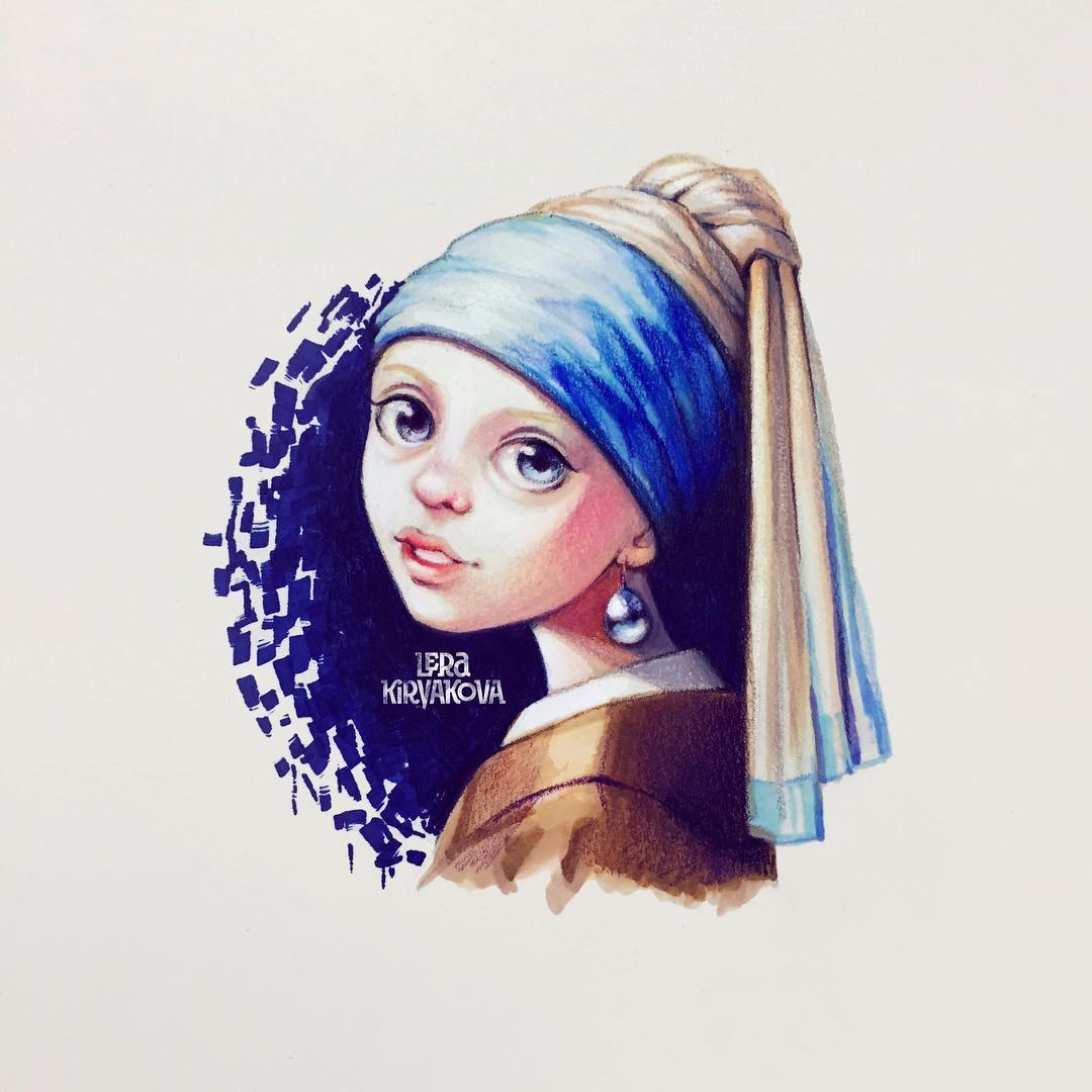 Lera Kiryakova transforme les icônes populaires en personnages mignons aux gros yeux
