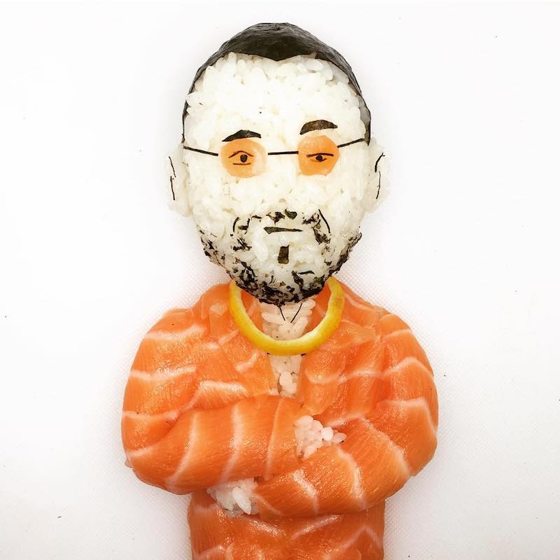 Yujia Hu sculpte les sushis pour rendre hommage à la pop culture