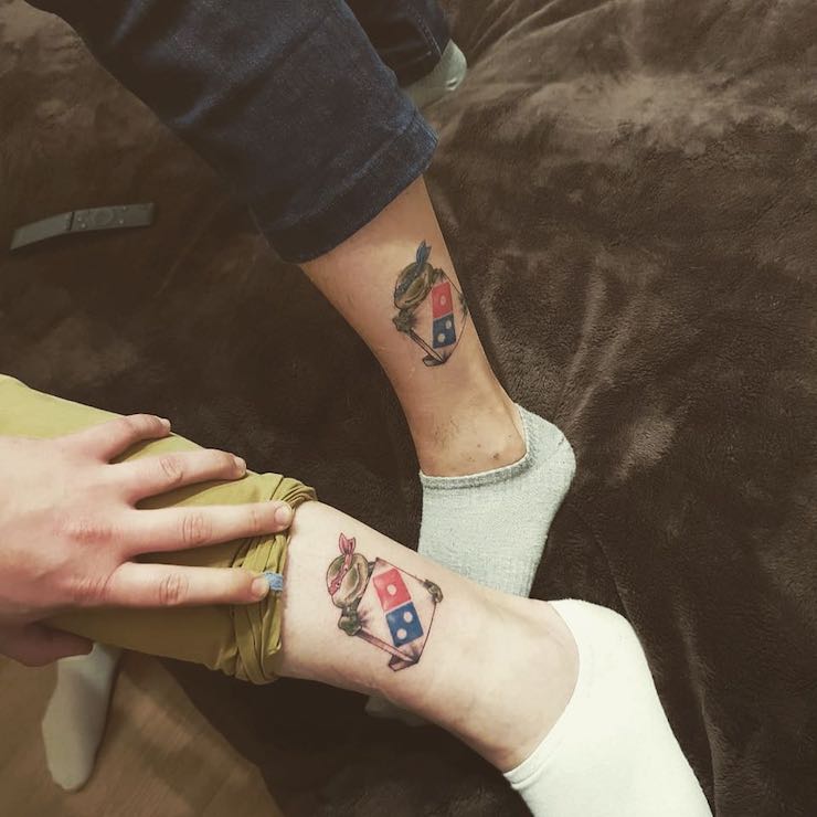 In Russia, Domino's offers 100 years of pizzas to those who tattoo their logo ... and obviously it degenerated