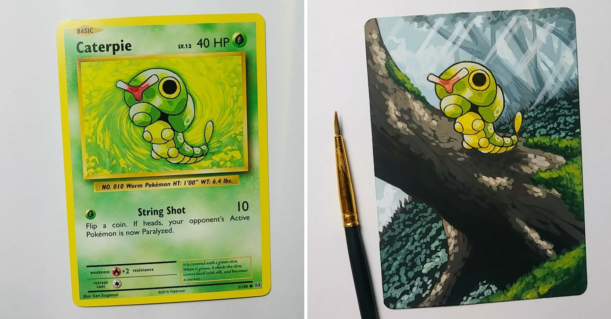 Cette Artiste Peint Sur Les Cartes Pokemon Pour Creer Des Mini Tableaux Uniques