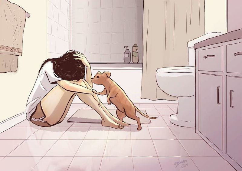 20 adorables illustrations qui montrent à quel point la vie est belle lorsqu'on la partage avec un chien