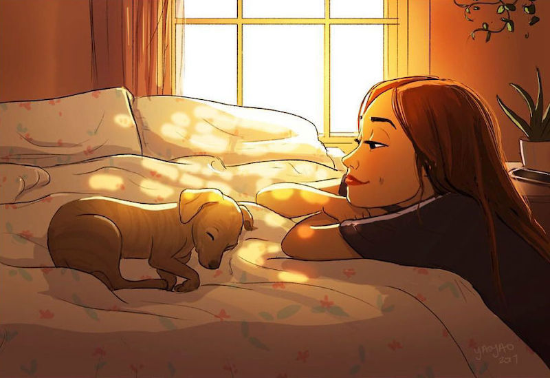 20 adorables illustrations qui montrent à quel point la vie est belle lorsqu'on la partage avec un chien