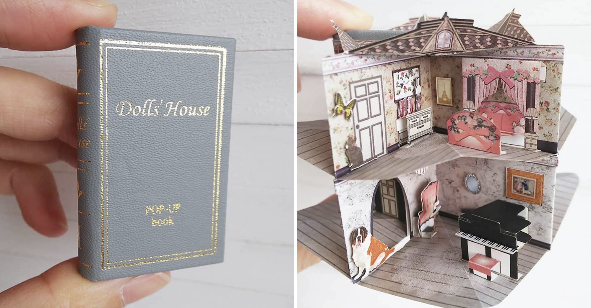 Elle crée des livres miniatures qui dévoilent des maisons une fois