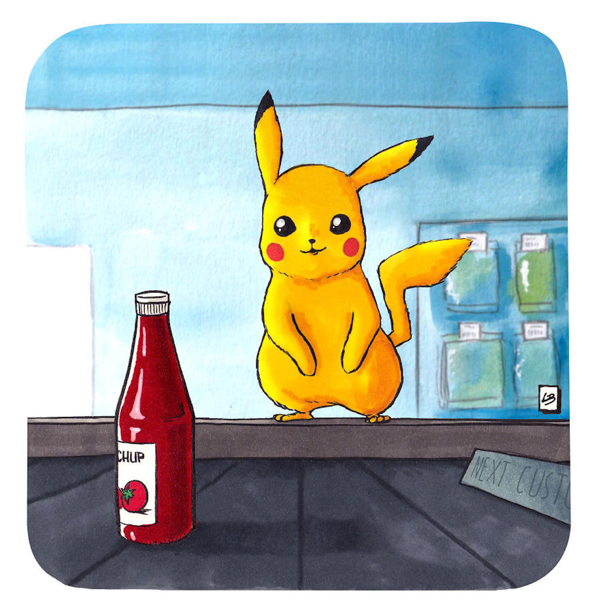 Pikachu ketchup Linda Bouderbala