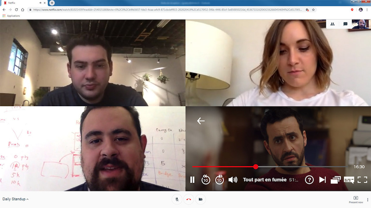 Netflix Hangouts sur Chrome