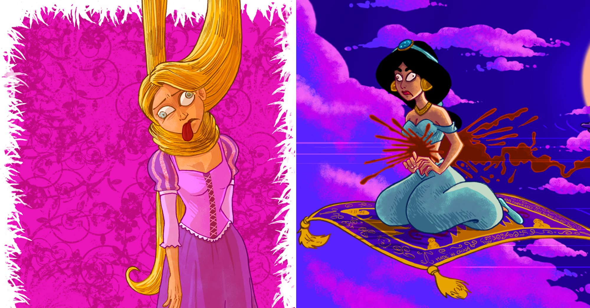 Cet illustrateur imagine la mort de 14 princesses Disney en