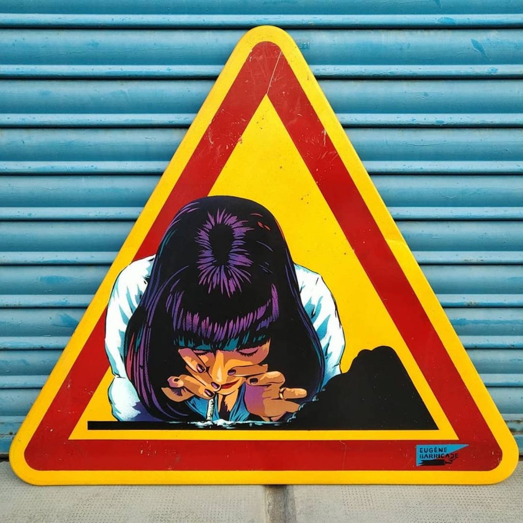 Ce streetartiste détourne les panneaux de signalisation en hommage à