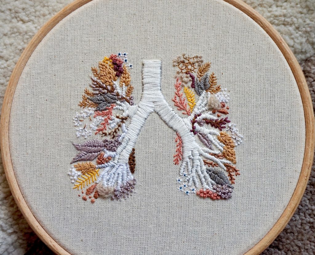 Cette étudiante en sciences crée des broderies très détaillées de l