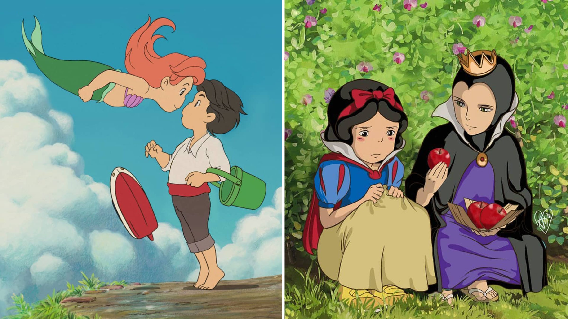 Les princesses Disney transposées dans l'univers du Studio Ghibli