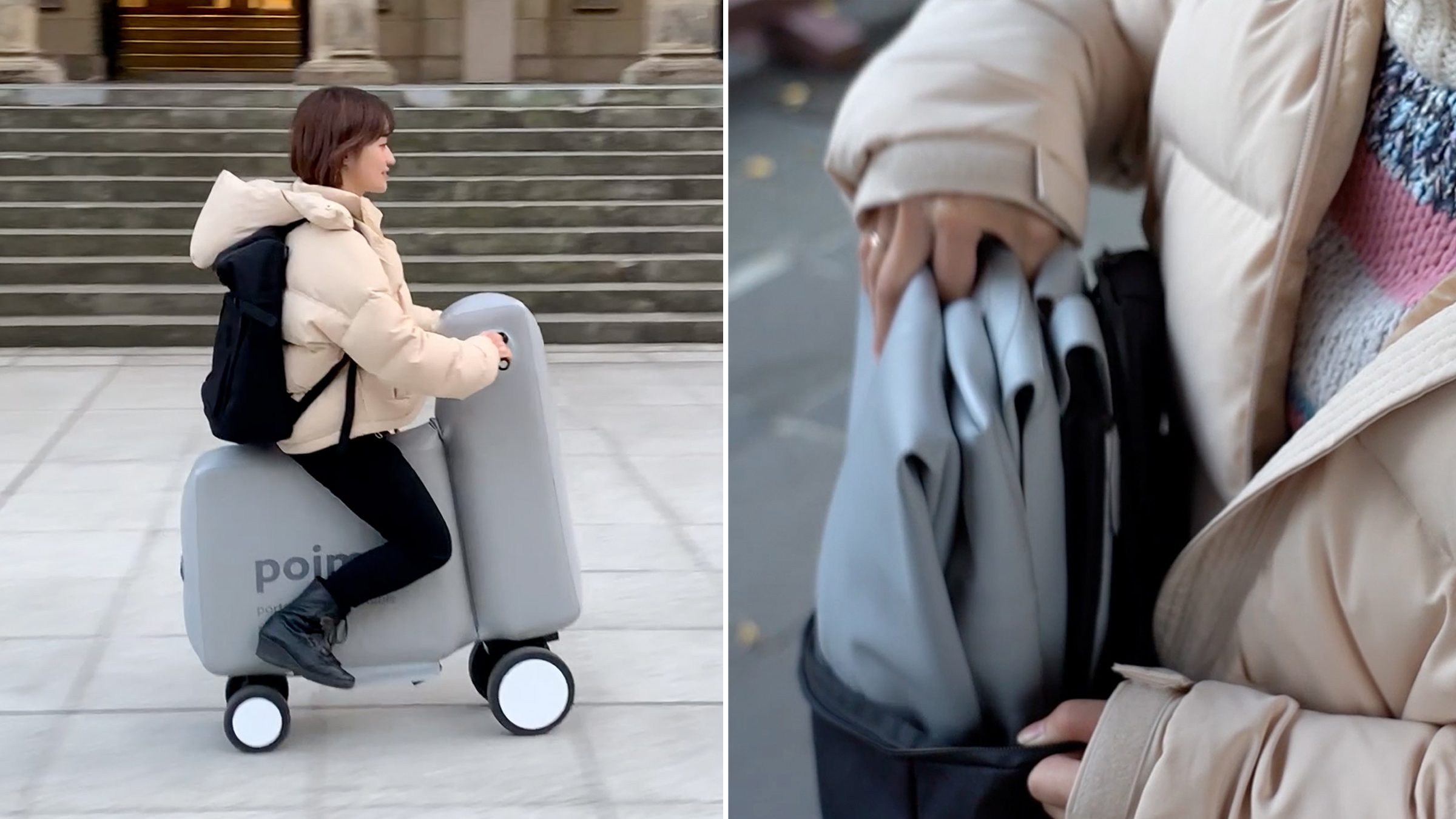 Poimo : un scooter électrique gonflable qui tient dans un sac