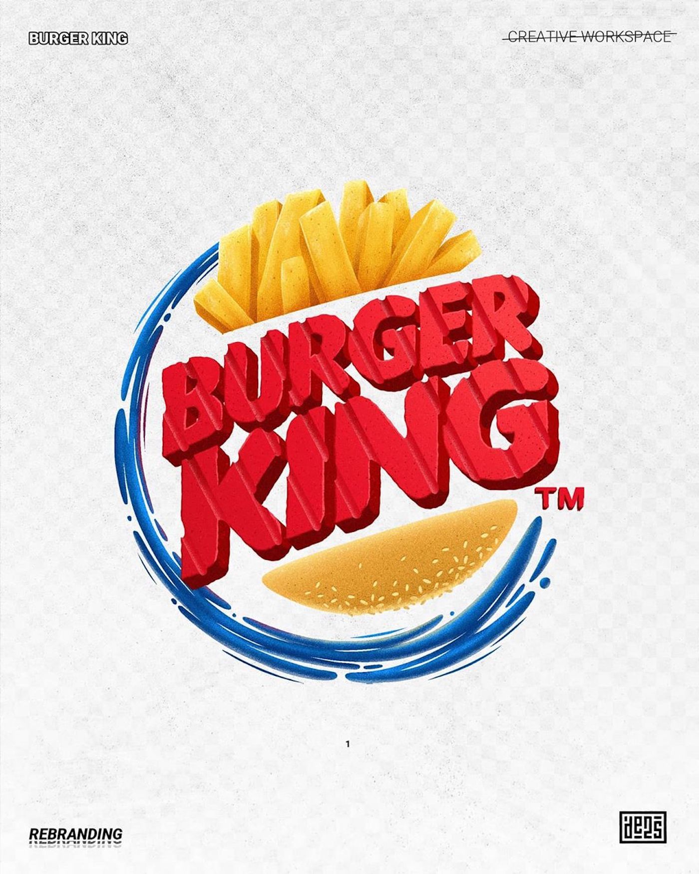 Logo de Burger King rebrandé par de2s