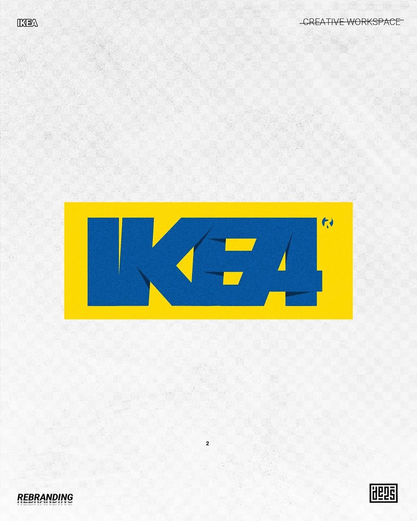 Logo d'IKEA rebrandé par de2s