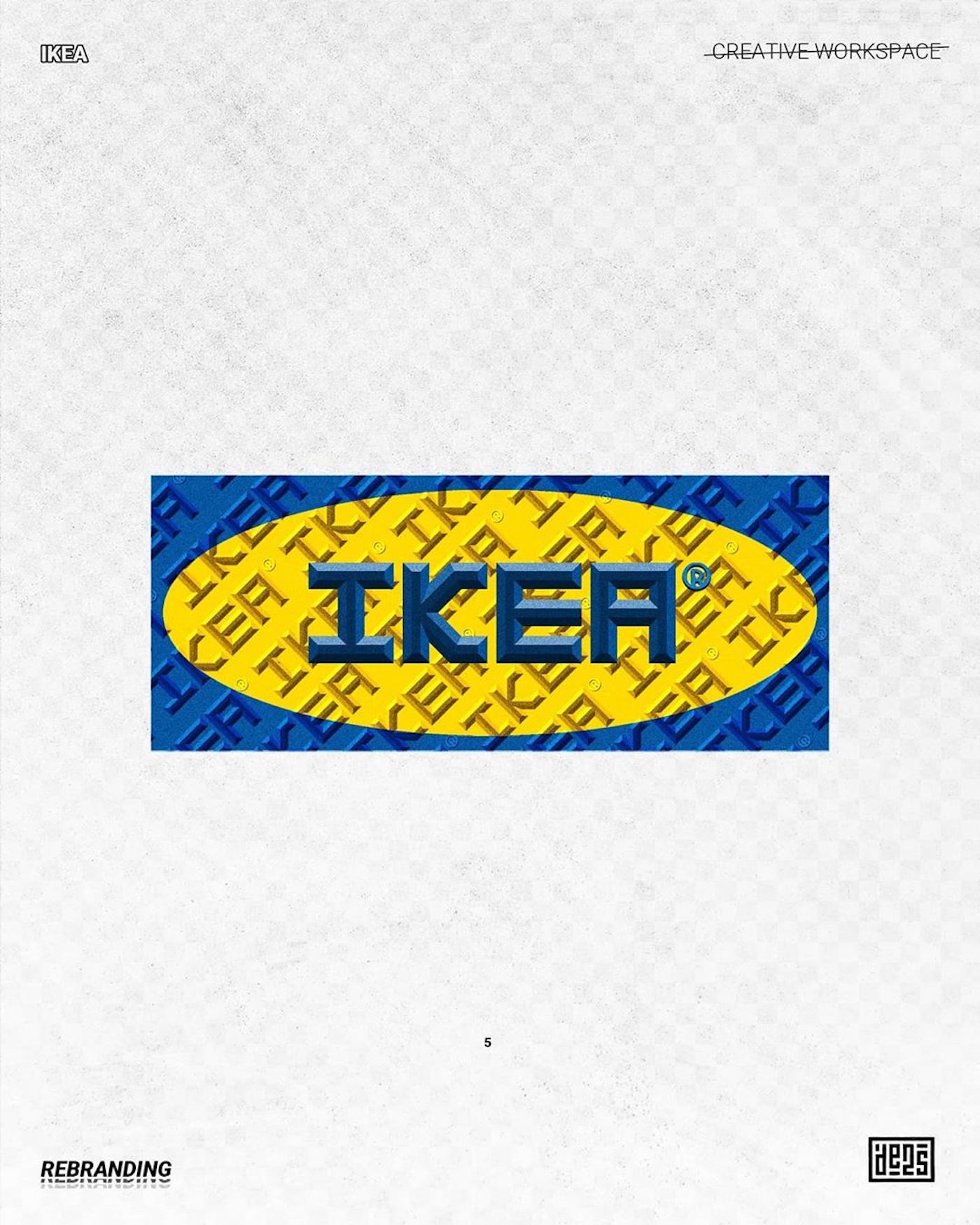 Logo d'IKEA rebrandé par de2s
