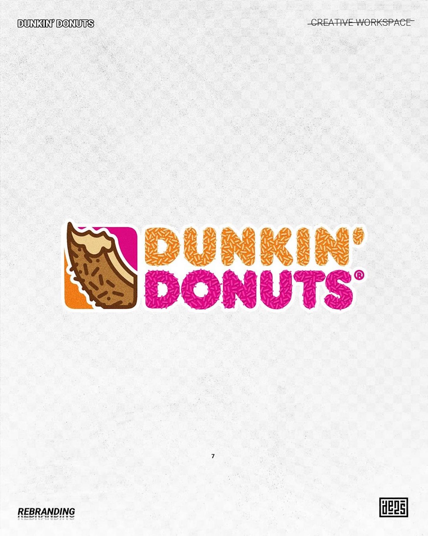 Logo de Dunkin' Donuts rebrandé par de2s
