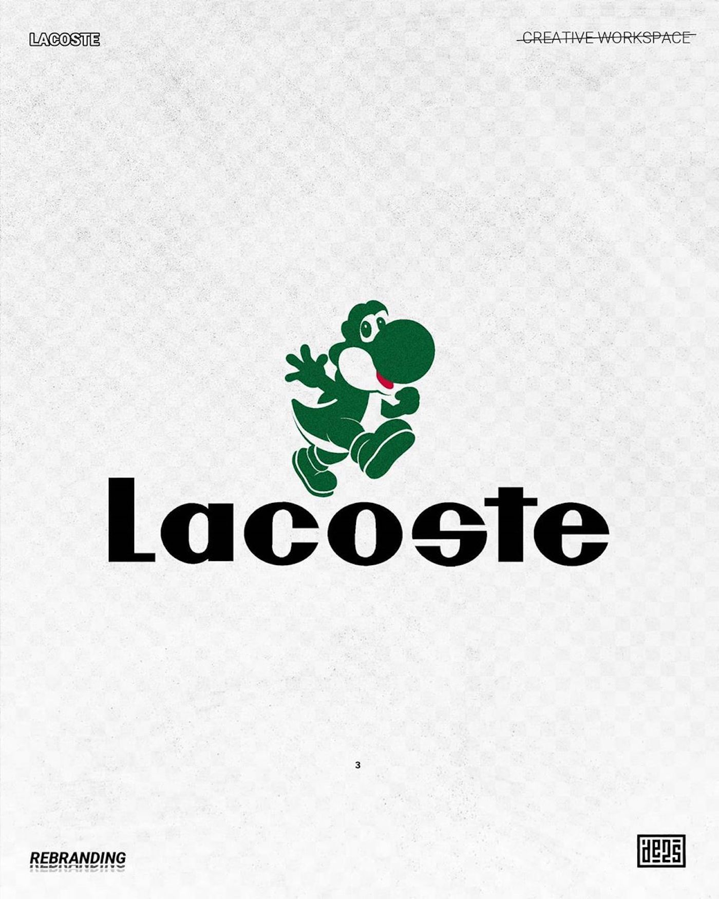 Logo de Lacoste rebrandé par de2s