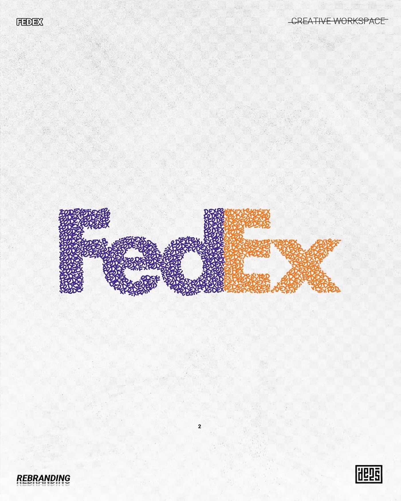 Logo de FedEx rebrandé par de2s