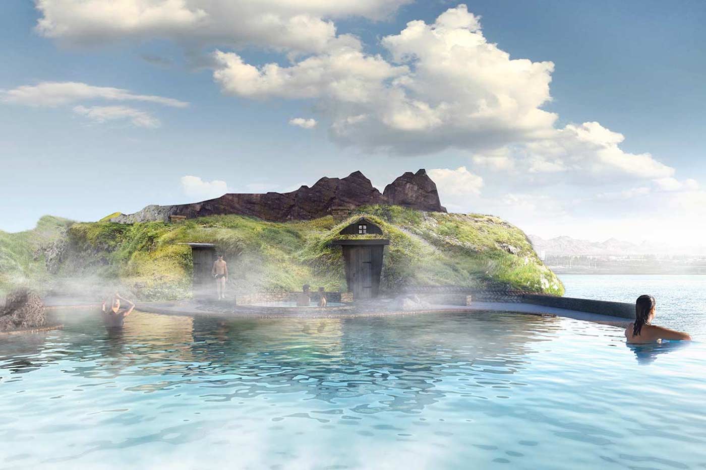 Sky Lagoon : l'Islande va créer un lagon thermal qui intègre un bar aquatique