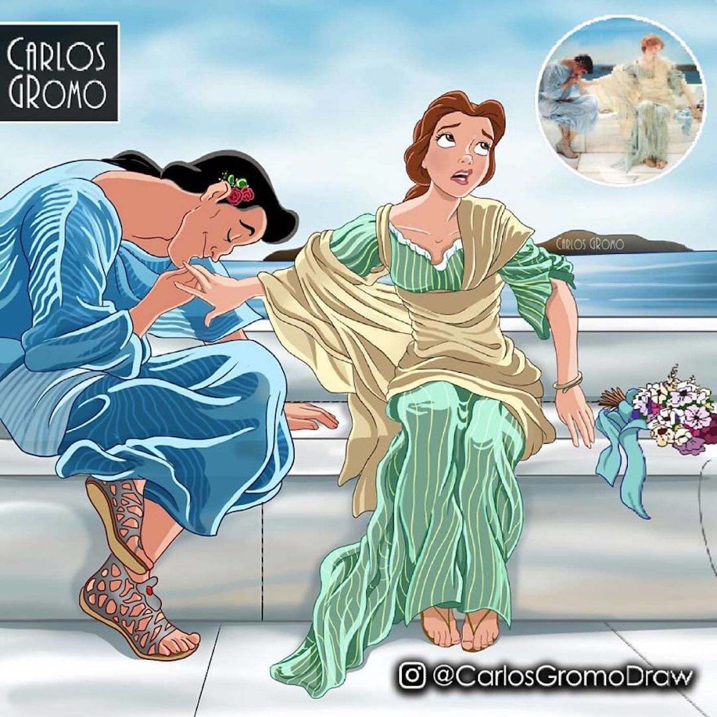 Carlos Gromo détourne les tableaux célèbres avec les personnages Disney