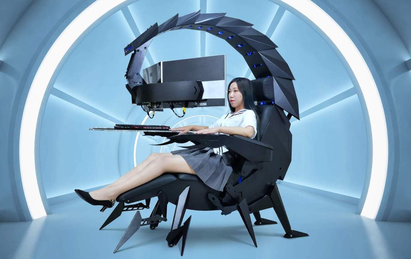 Ce fauteuil scorpion offre une expérience de bureau ultime