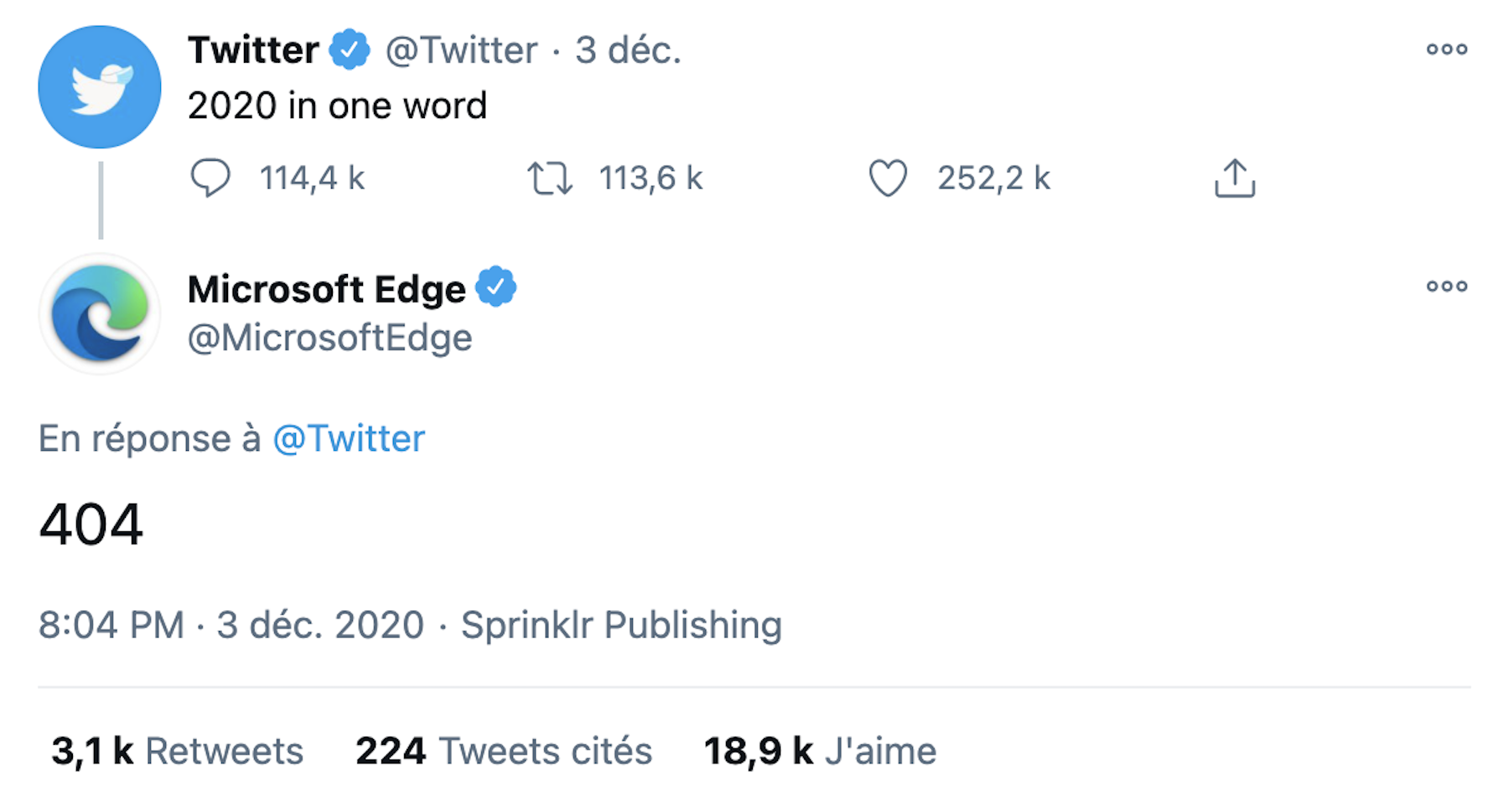Twitter demande de résumer 2020 en un mot : les marques répondent avec humour