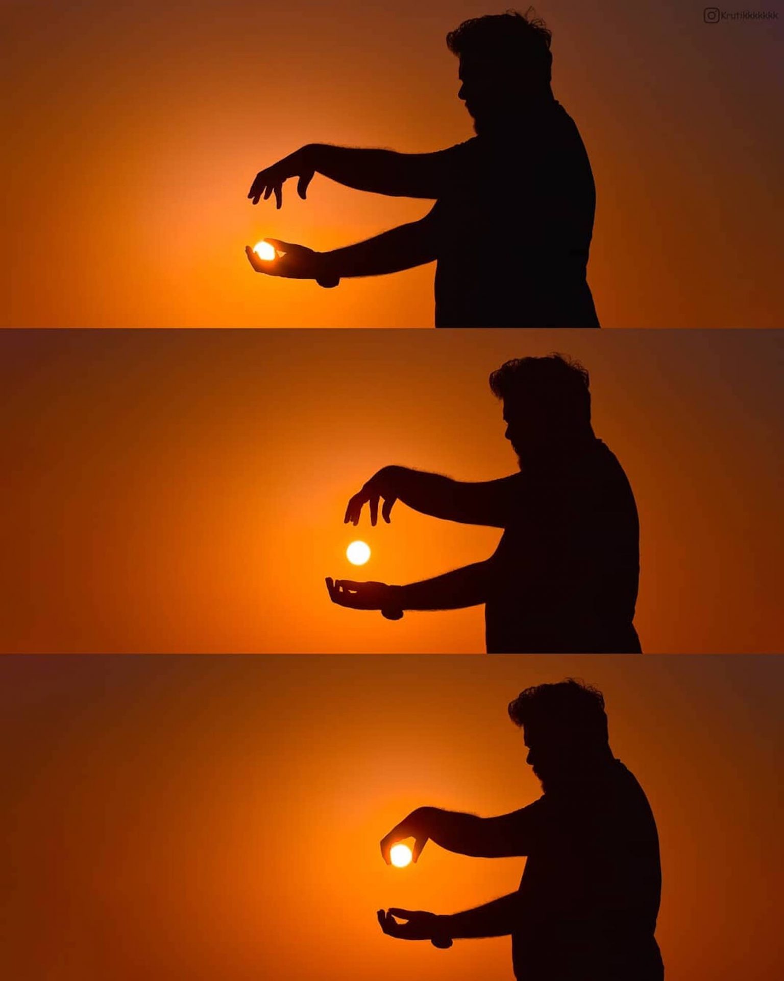 Le photographe Krutik Thakur joue avec le soleil pour créer des mises en scène originale