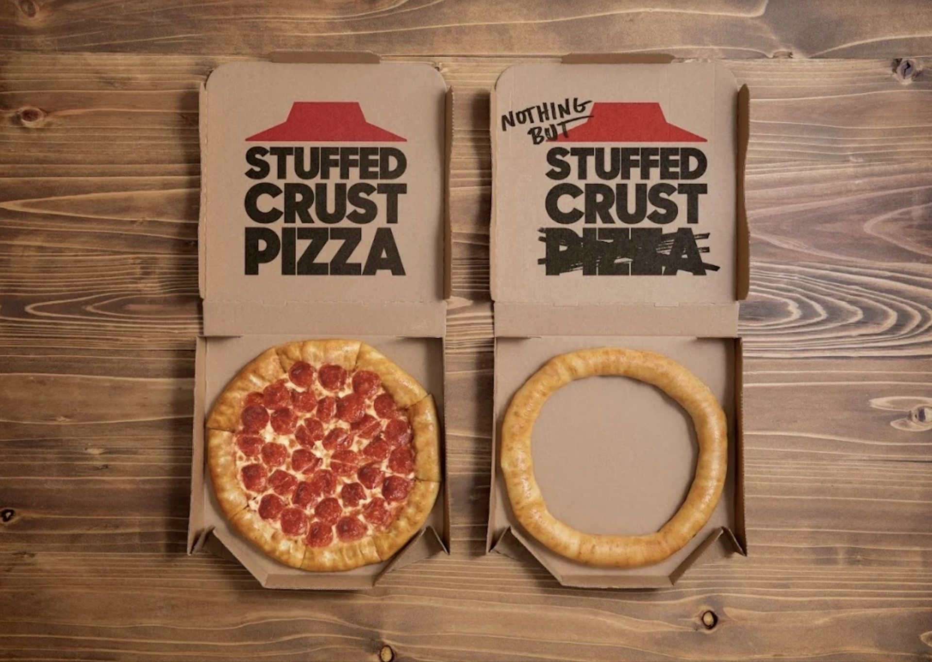 Pour ceux qui n'aiment que la croûte, Pizza Hut dévoile une pizza... sans garniture
