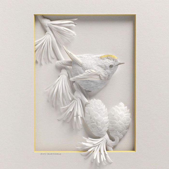 L'artiste Calvin Nicholls crée des sculptures en relief fascinantes en découpant du papier