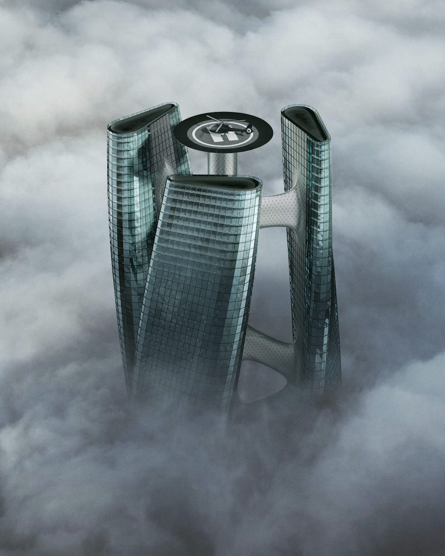 La Squall Tower tourne sur elle-même comme une éolienne pour produire de l'électricité
