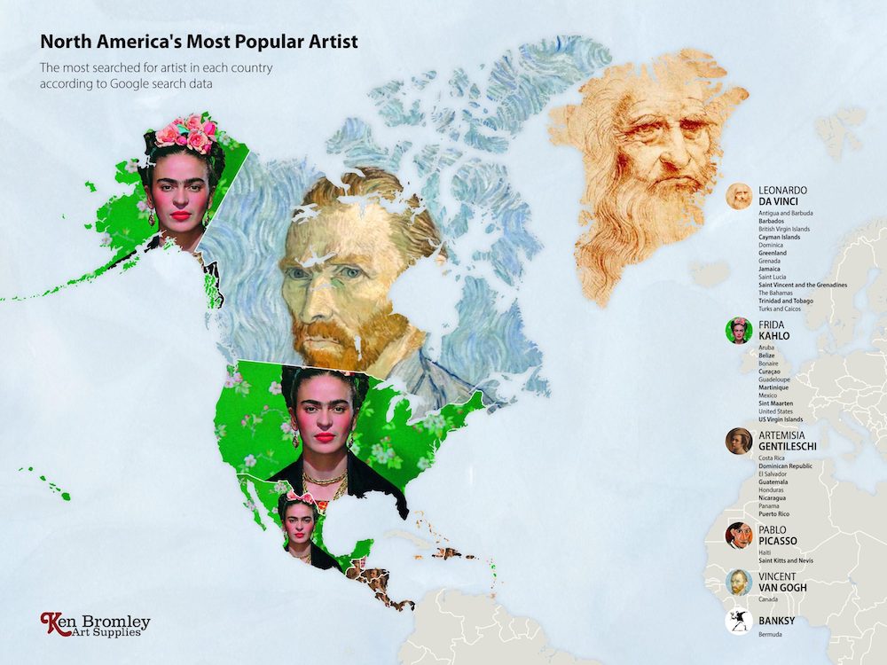 Les artiste les plus recherchés sur Google en Amérique du nord en 2021