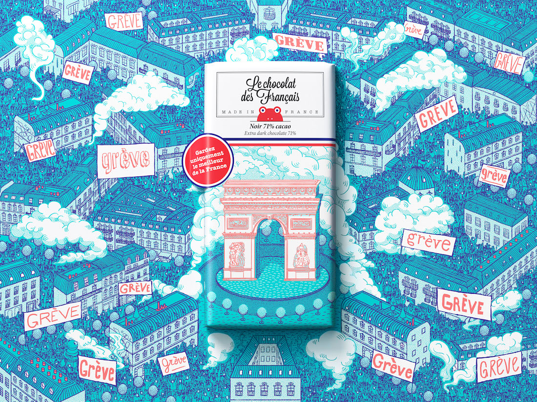Cette superbe campagne créative du Chocolat des Français joue avec le meilleur et le pire de la France