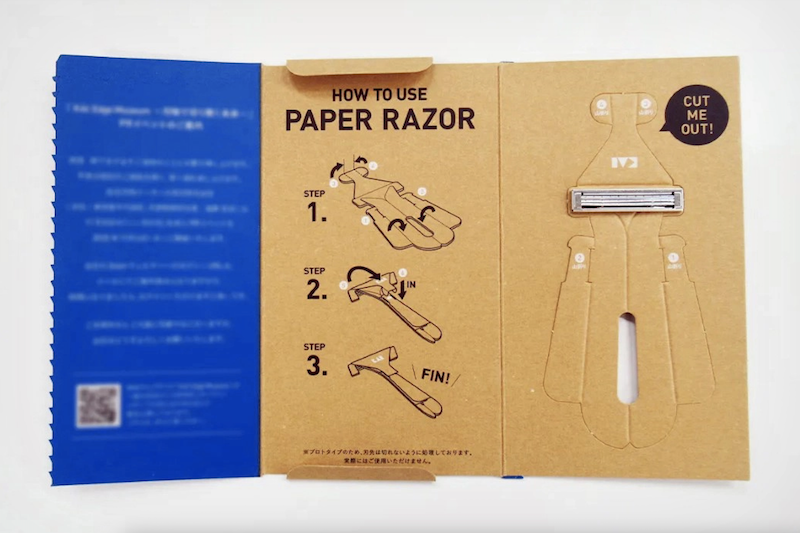 Japon : un rasoir origami en papier comme alternative aux rasoirs en plastique