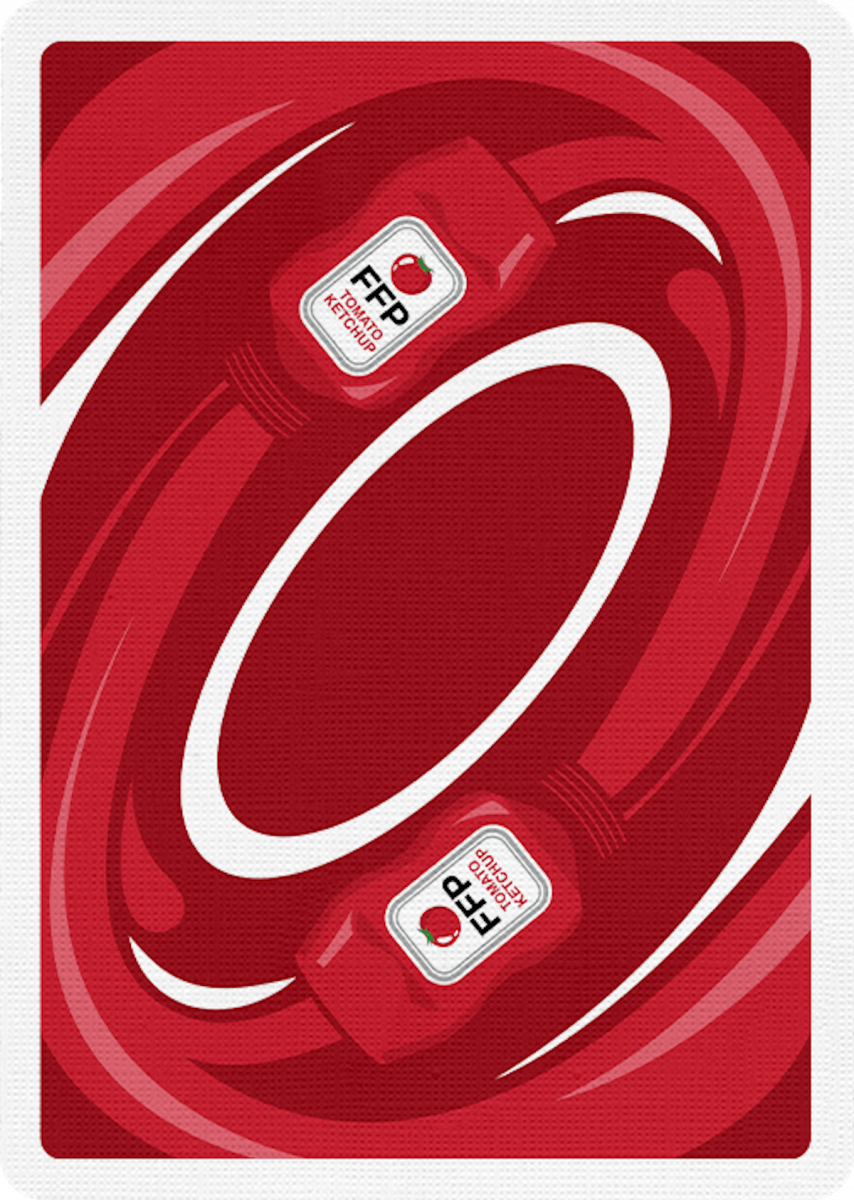 Frites ou Ketchup un design de jeu de cartes inspiré de l'univers des