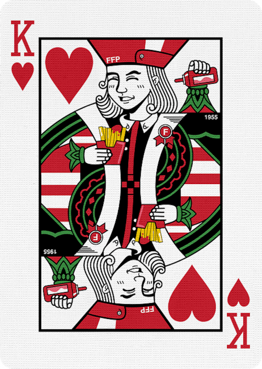 Frites ou Ketchup un design de jeu de cartes inspiré de l'univers des