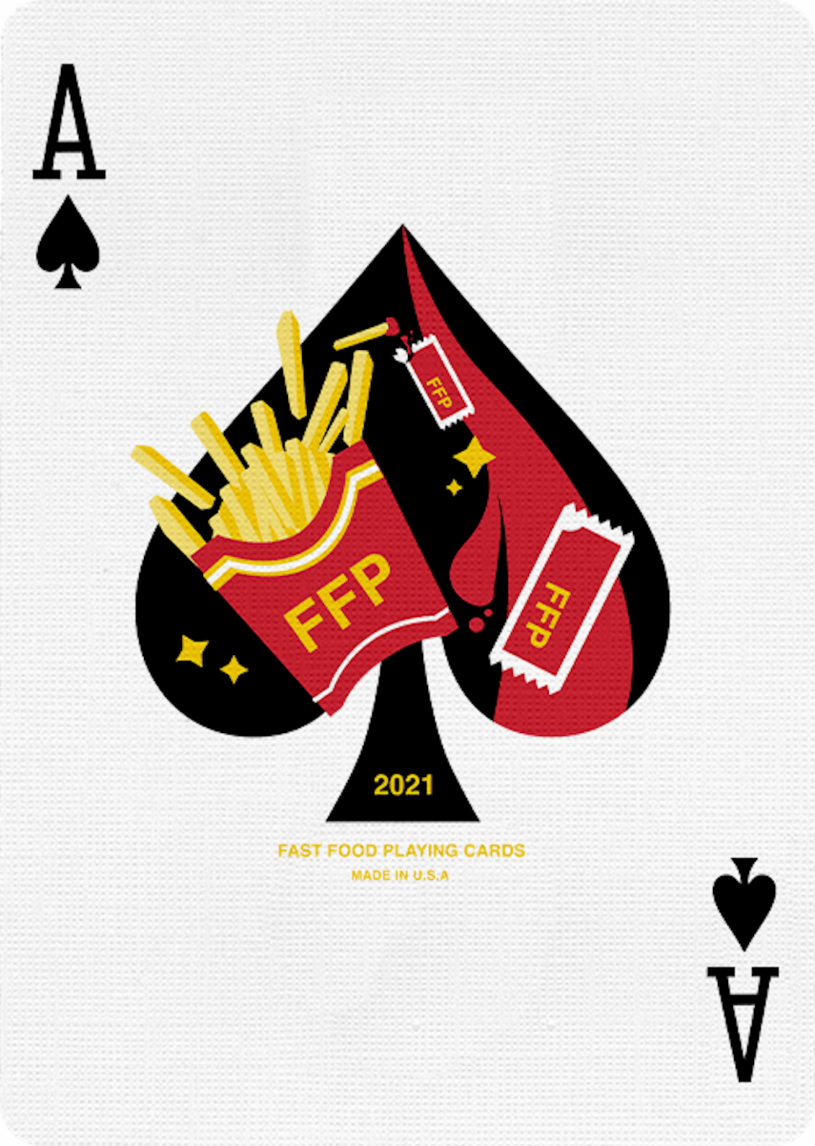 Frites ou Ketchup un design de jeu de cartes inspiré de l'univers des