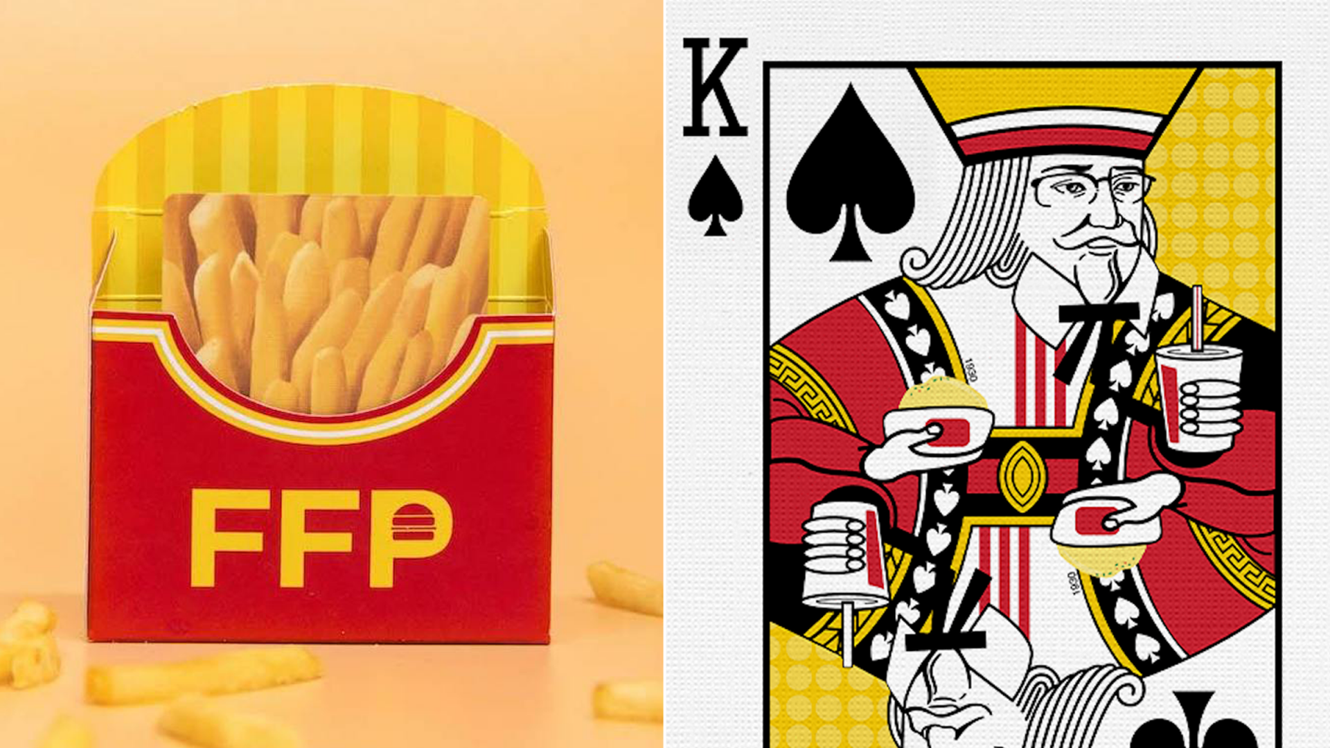 Frites ou Ketchup un design de jeu de cartes inspiré de l'univers des