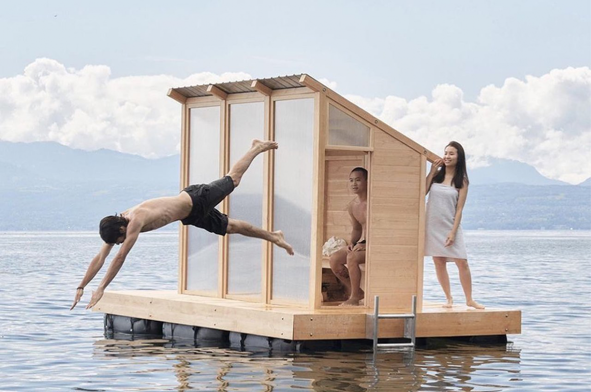 Copenhague un sauna flottant pour se relaxer au beau milieu d'un lac