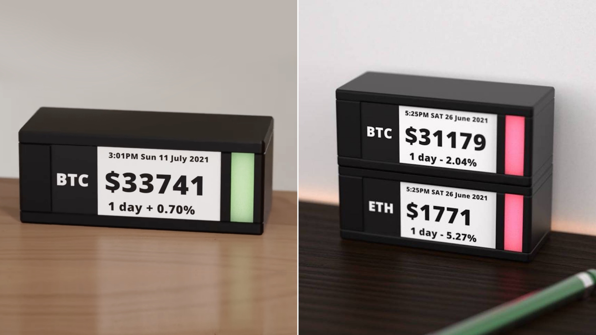 Un petit bloc connecté pour suivre vos cryptomonnaies en temps réel -  Creapills